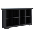 Black 8-Cube Open Bookcase with 2-Tier Low Cabinet P46380