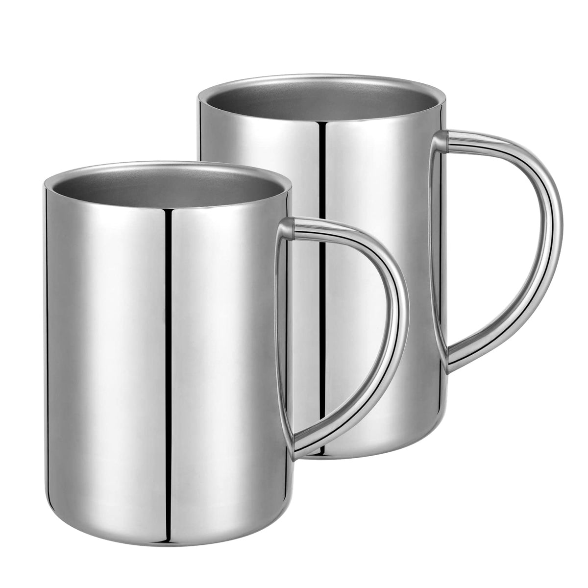 400ml Insulated Stainless Steel Coffee Mug Set of 2 B976