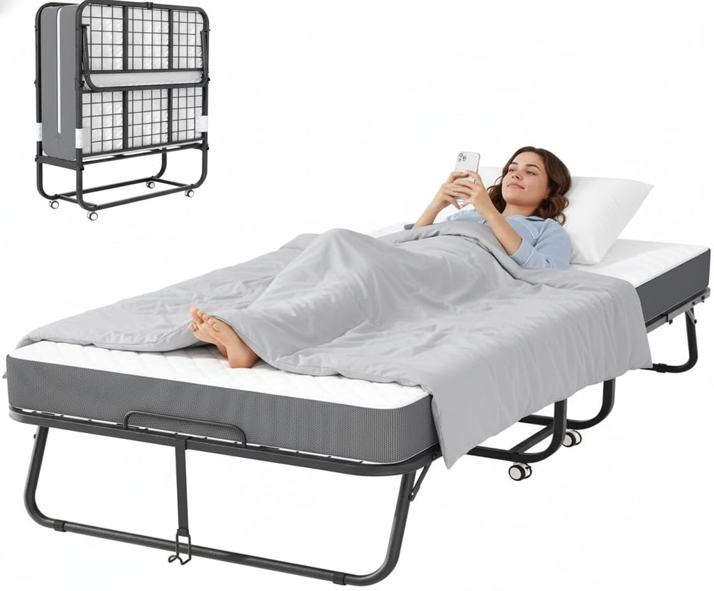 Folding Bed with Mattress Twin 75" x 38" L6697