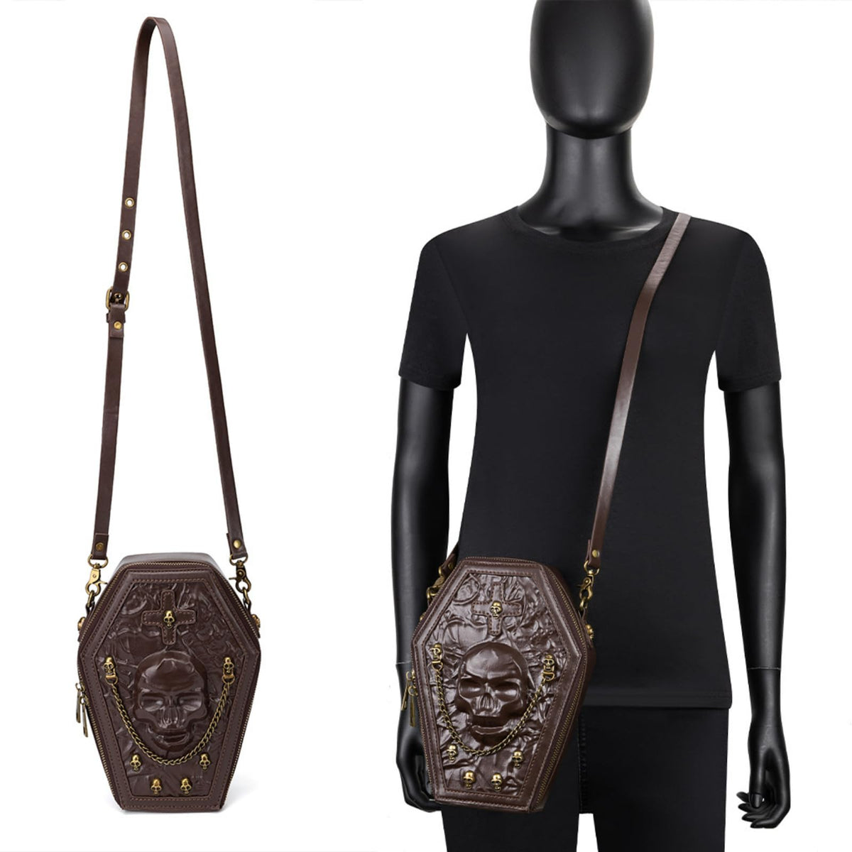 Crossbody Purse and Handbags Gothic Steampunk Retro Small Shoulder Bag V2077
