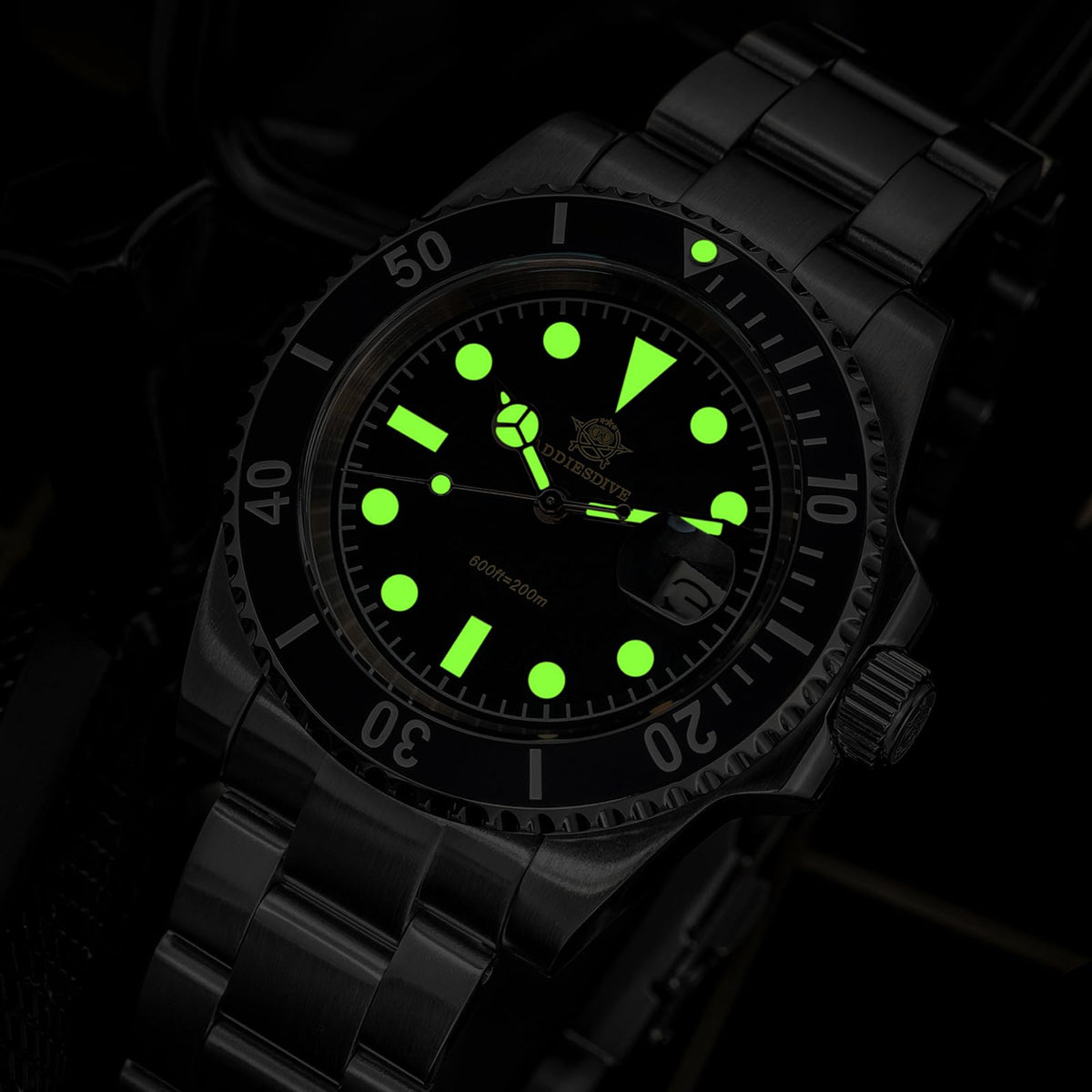 41MM Quartz Dive Watch Stainless Steel Bracelet X6998