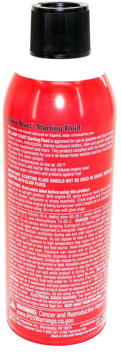 Starting Fluid with Lubricity 11 oz Aerosol I9449