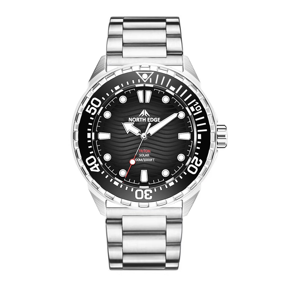 300M Water Resistant Stainless Steel Quartz Analog Watch O6494