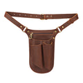 Brown Leather Gardening Tool Belt with 4 Pockets M2326