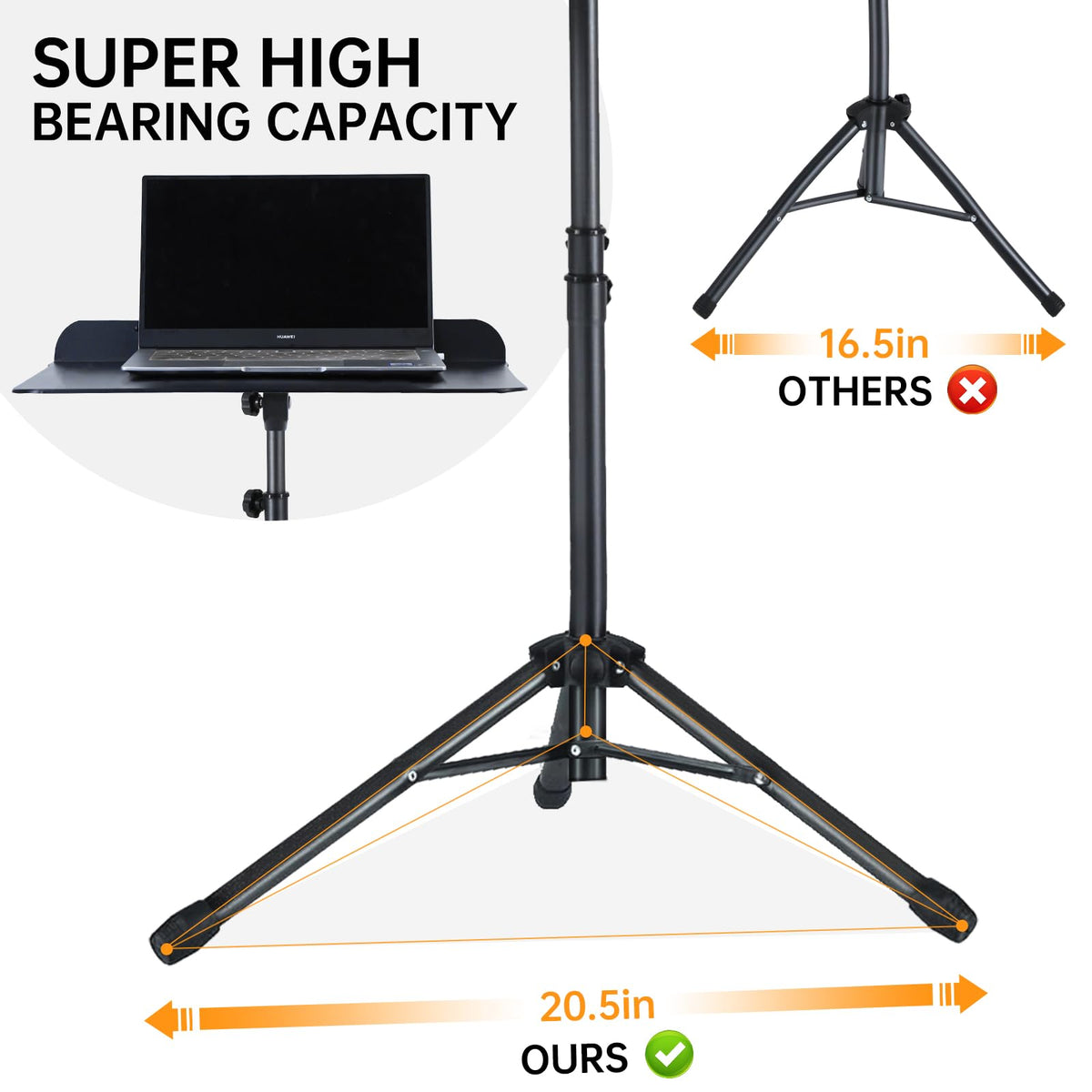 Folding Sheet Music Stand and Desktop Book Stand with Carrying Bag M5799
