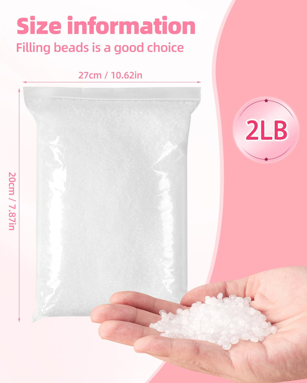 2 lb Poly Pellets Weighted Stuffing Beads C3116
