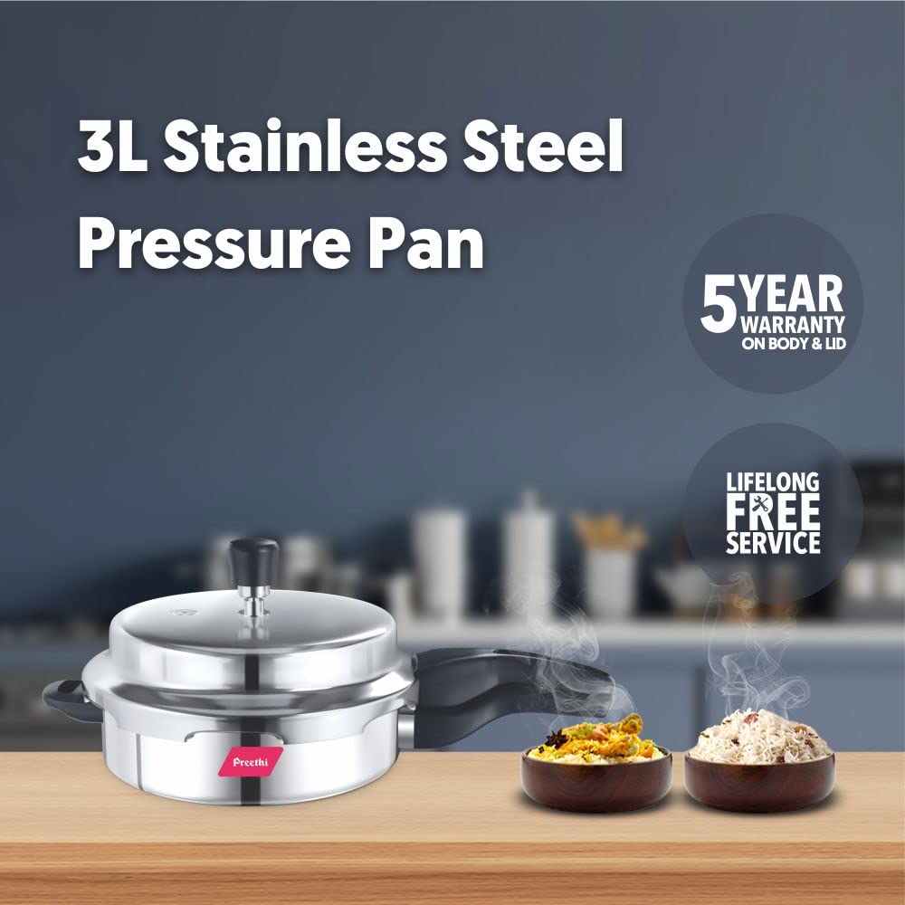 Stainless Steel Pressure Pan, 3 Litres O764095