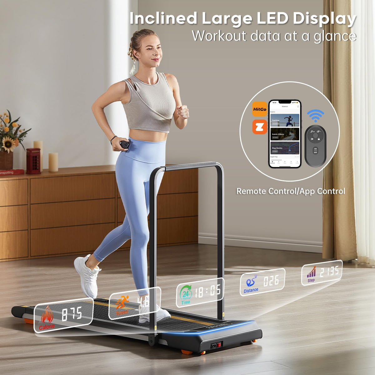 Under Desk Treadmill with LED Display M651