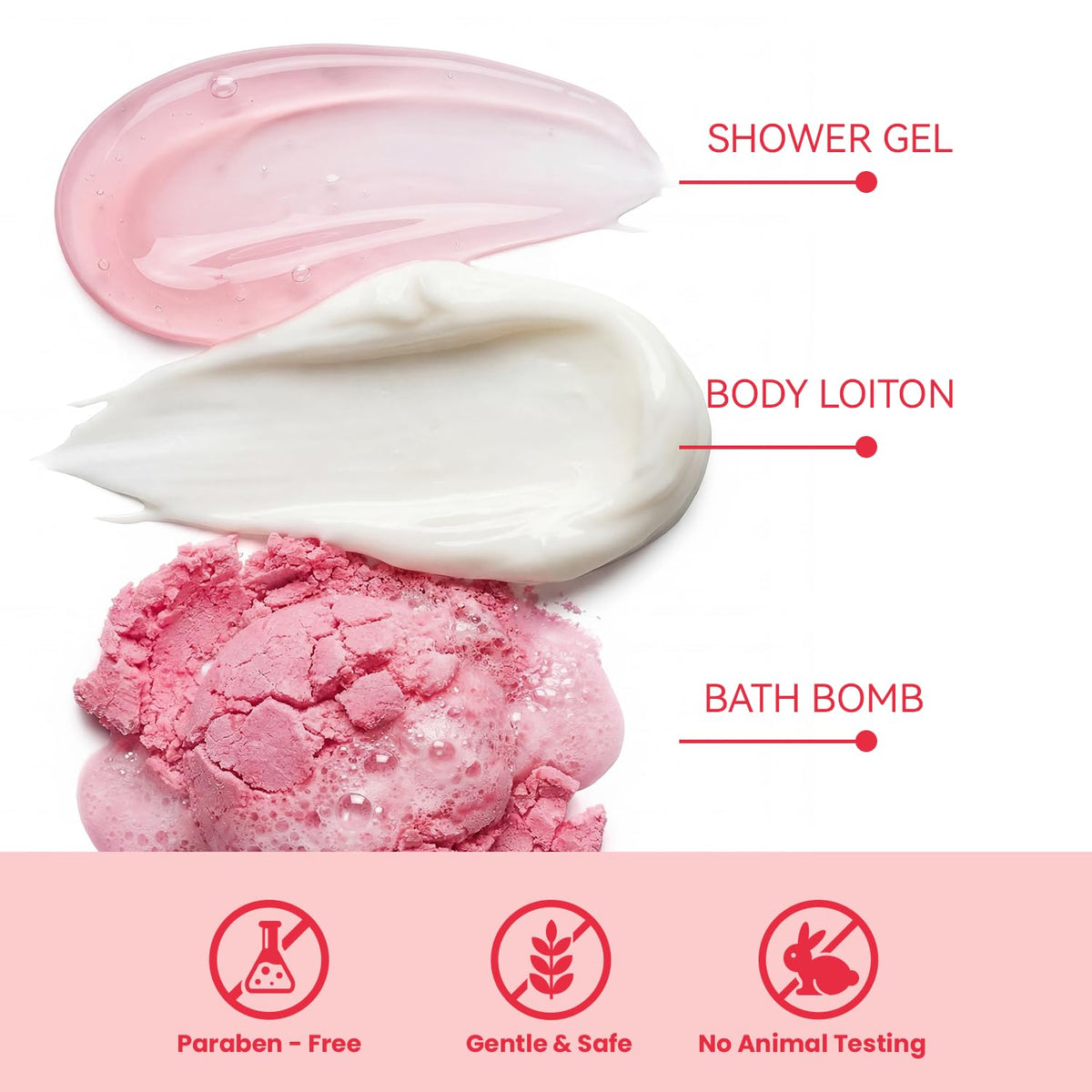 8 Pcs Rose Spa Gift Set A7879