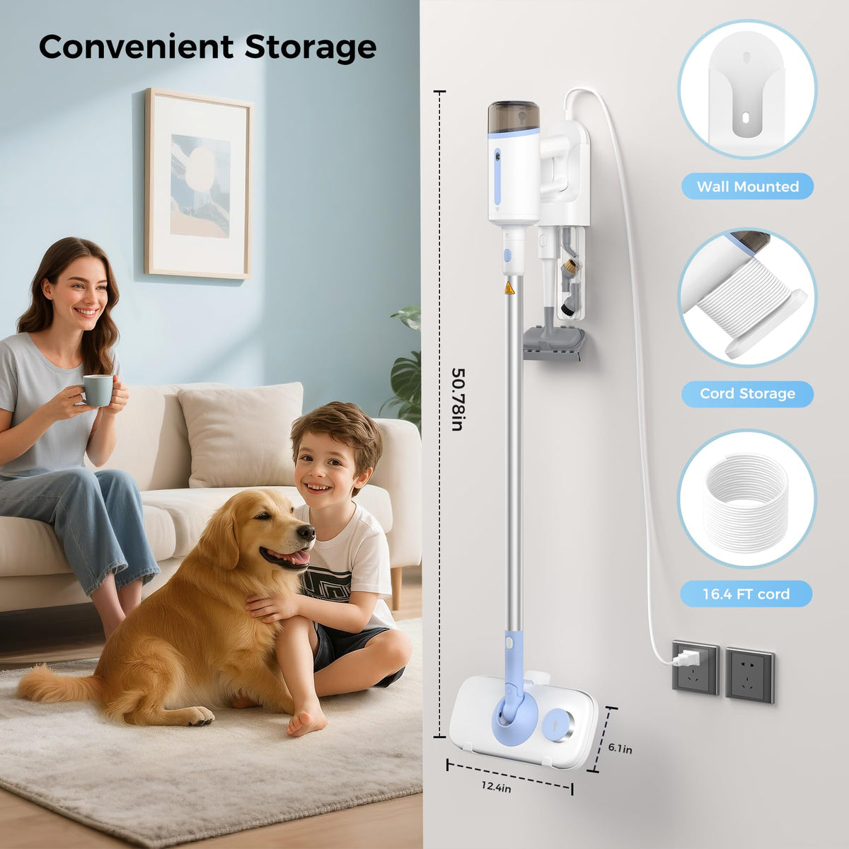 10 in 1 Detachable Handheld Steam Mop K8254