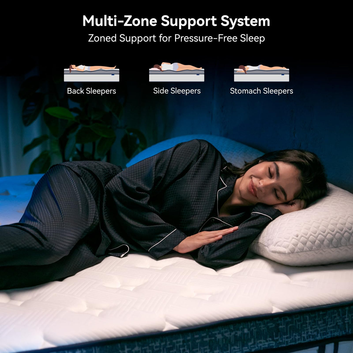 Queen Size 12 Inch Hybrid Memory Foam Mattress S885390