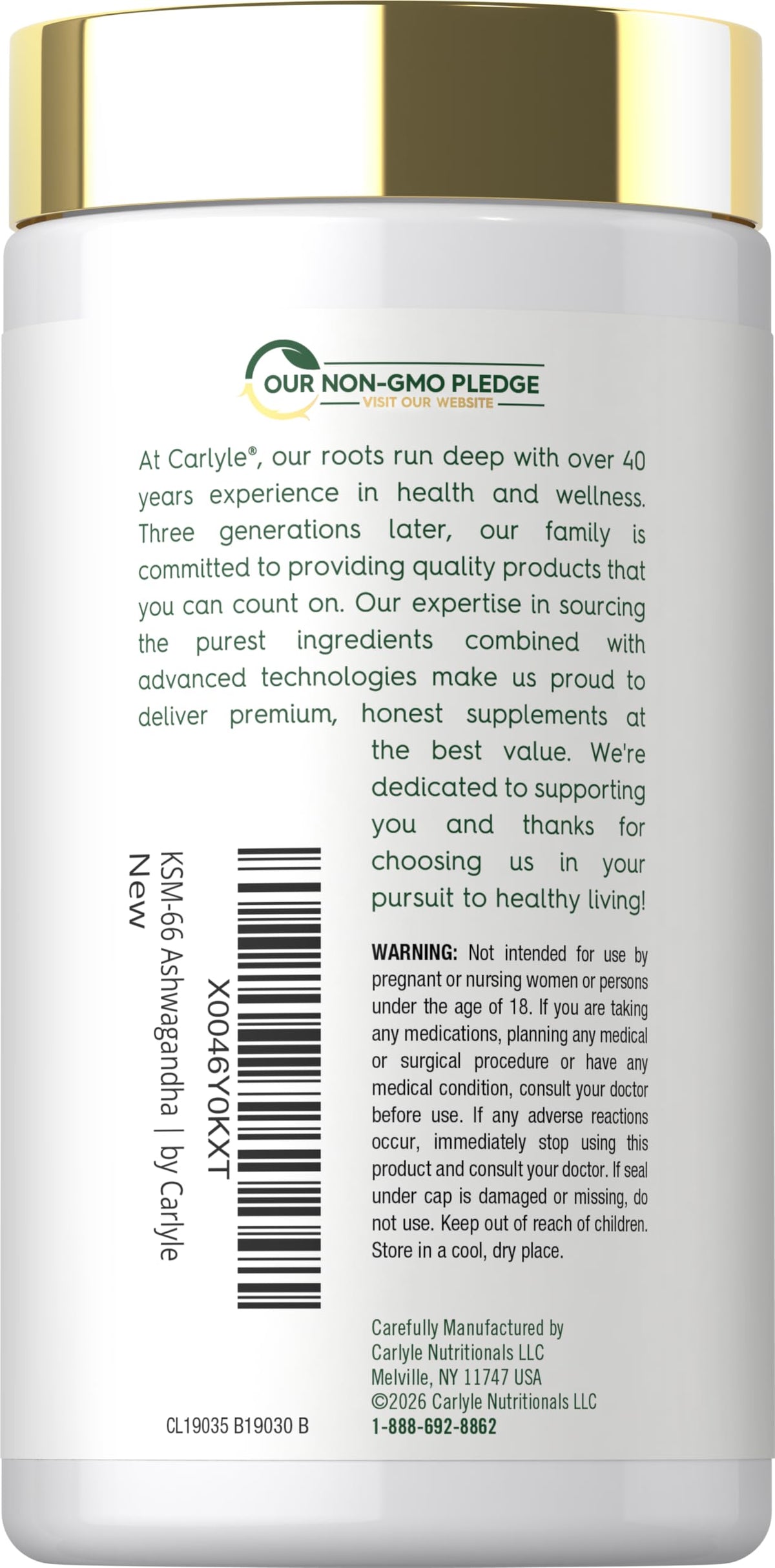 Ashwagandha Root Extract 600mg 120 Vegan Caplets L2120