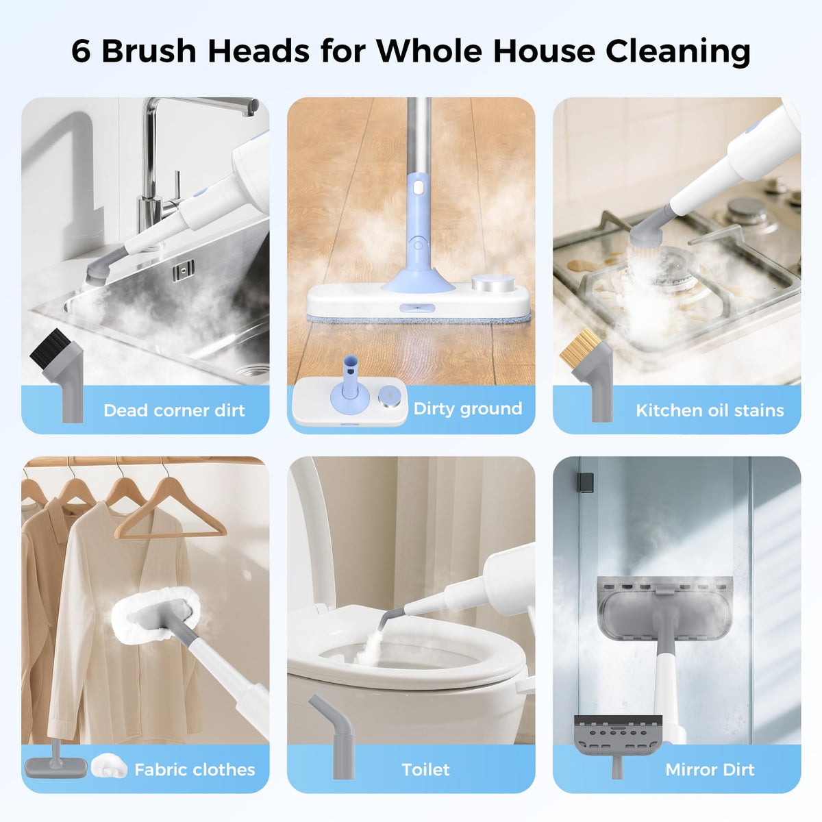 10 in 1 Detachable Handheld Steam Mop K8254