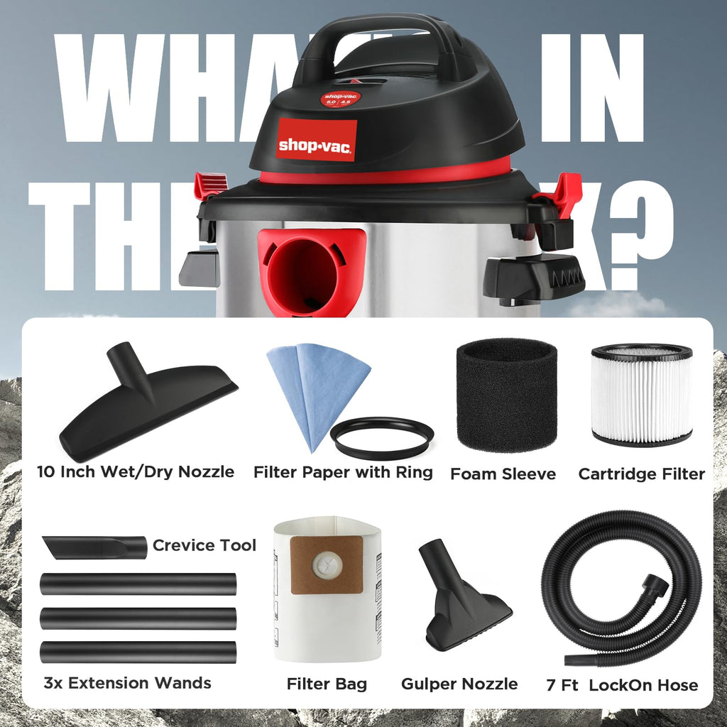 5 Gallon Stainless Wet/Dry Vac Blower N5518