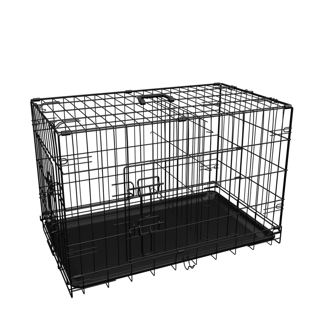 Foldable Metal Wire Dog Crate with Divider 48 Inch Z23881