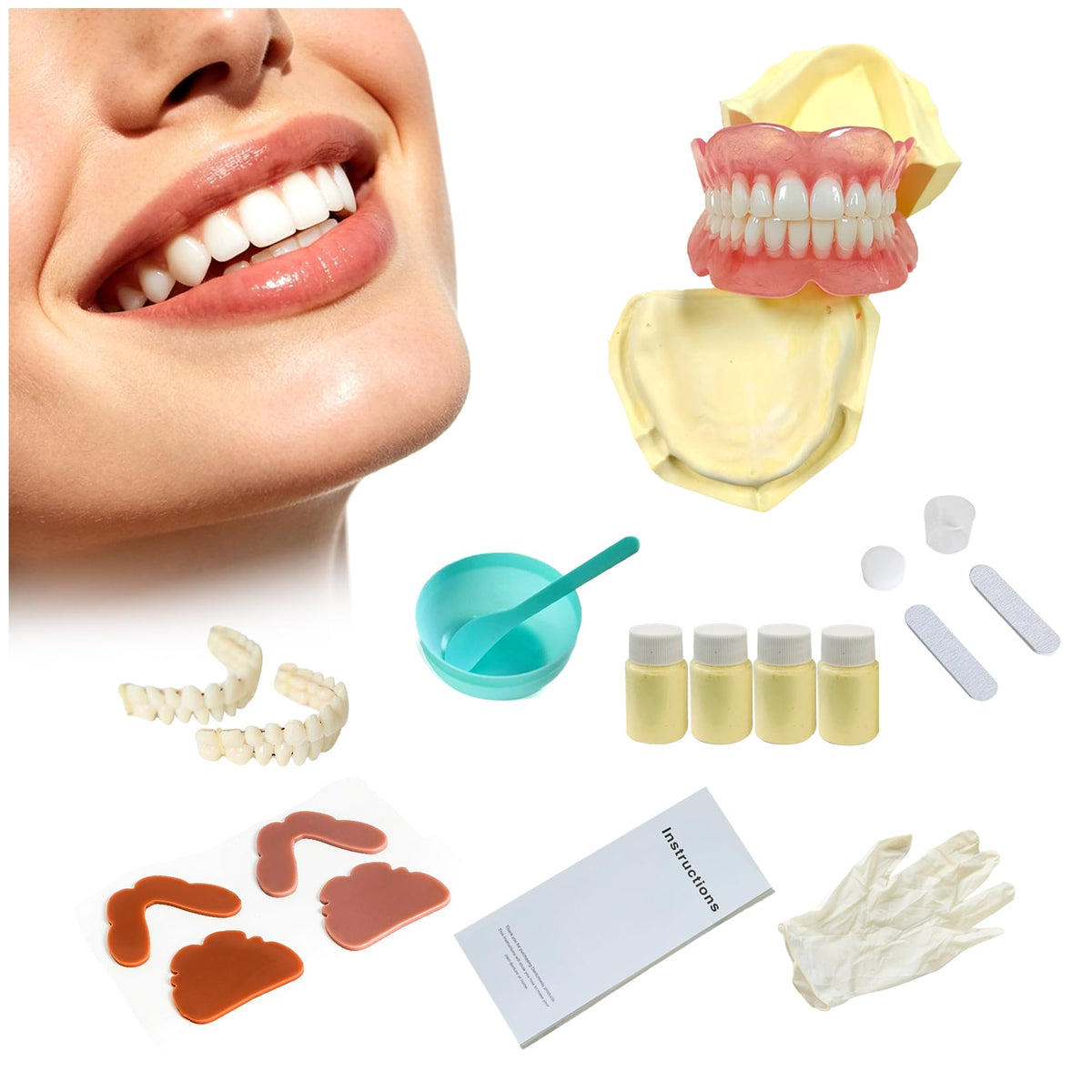 Moldable Temporary False Teeth Kit K338