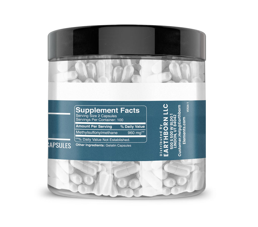 Methylsulfonylmethane (MSM) 200 Capsules Y104