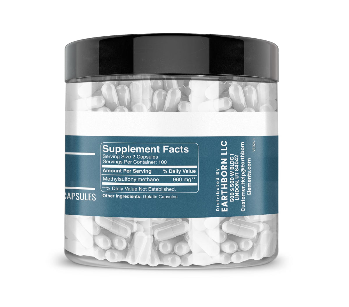 Methylsulfonylmethane (MSM) 200 Capsules Y104