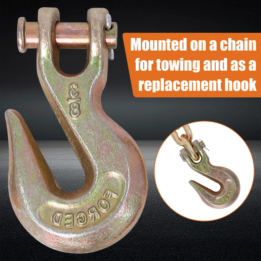3/8" Grade 70 Clevis Grab Hooks, 10 Pack M5383