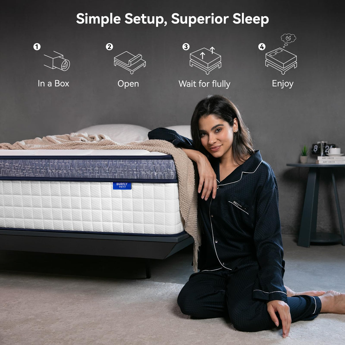 Queen Size 12 Inch Hybrid Memory Foam Mattress S885390