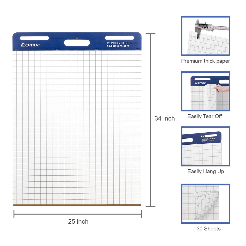 25 x 30 In Flip Chart Easel Pad, 30 Sheets/Pad, 4 Pads O18158