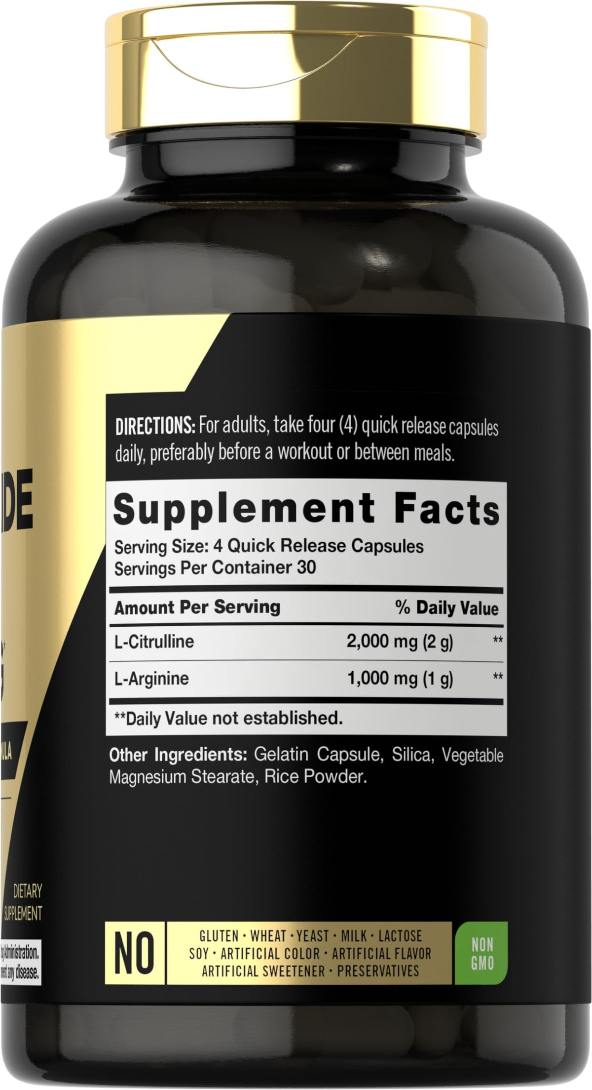 Nitric Oxide Supplement 3000mg 120 Capsules B27854