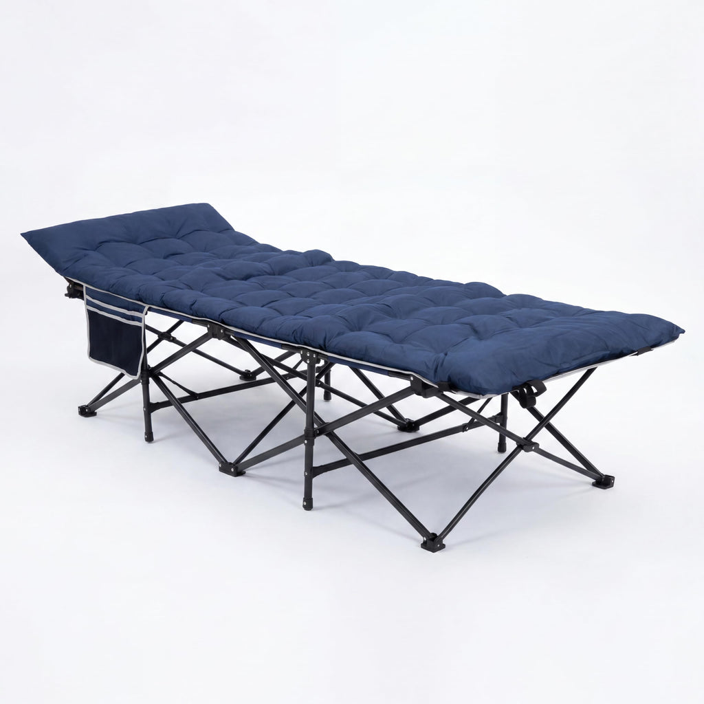 Blue 600 Lb Capacity Folding Camping Cot F6473