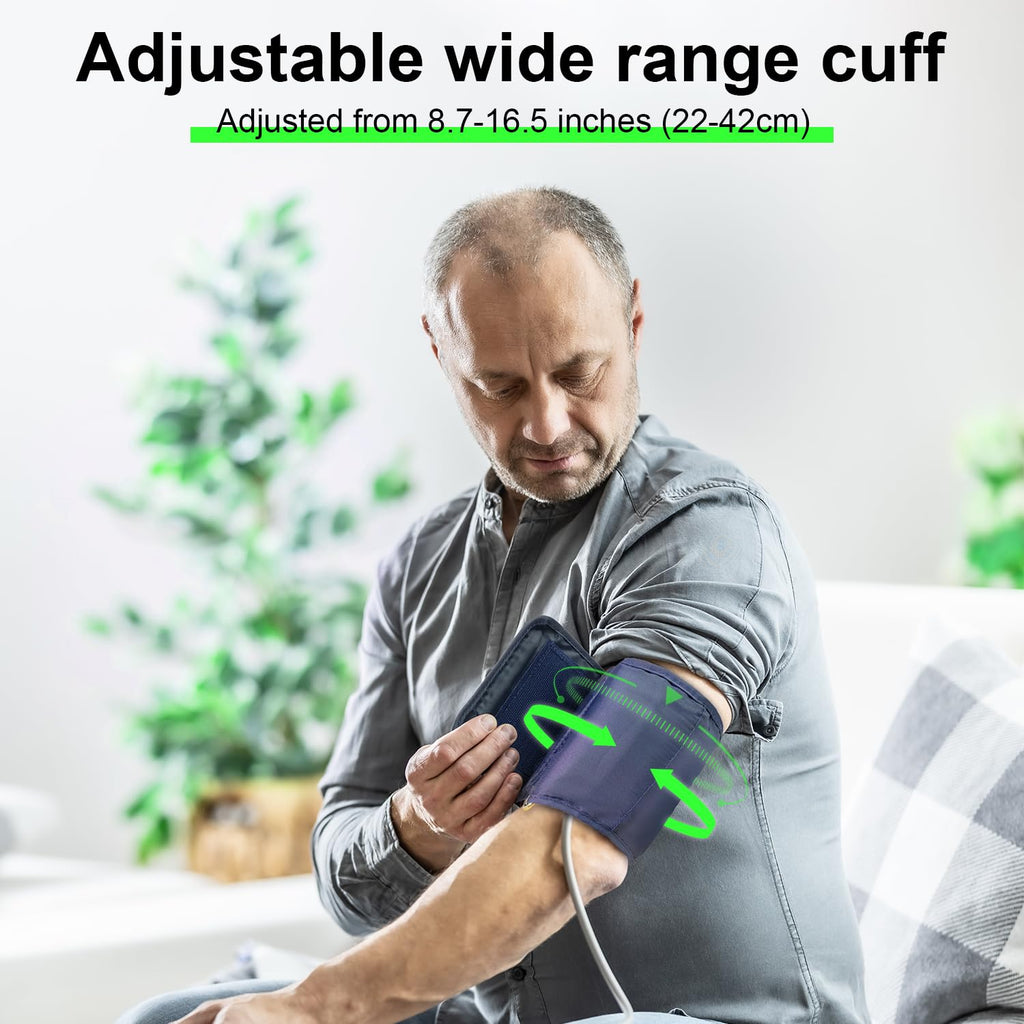 Upper Arm Blood Pressure Monitor Large Cuff LCD Digital Display P306