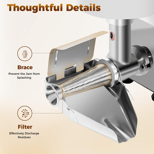 110V 450W Stainless Steel Electric Tomato Strainer S855