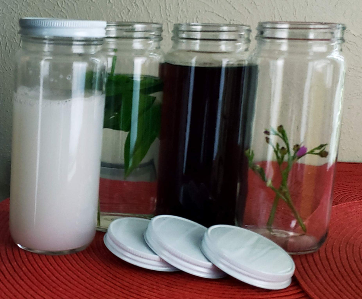 Wide Mouth Glass Bottle Jar 16 oz I615