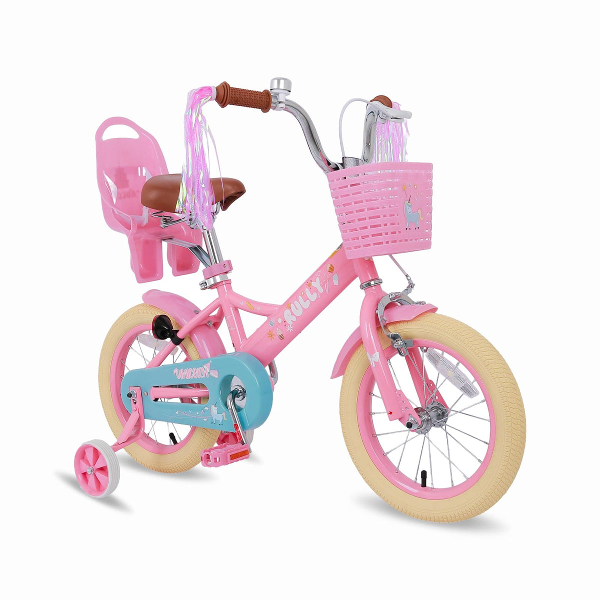 Kids Bike with Training Wheels & Basket E750903