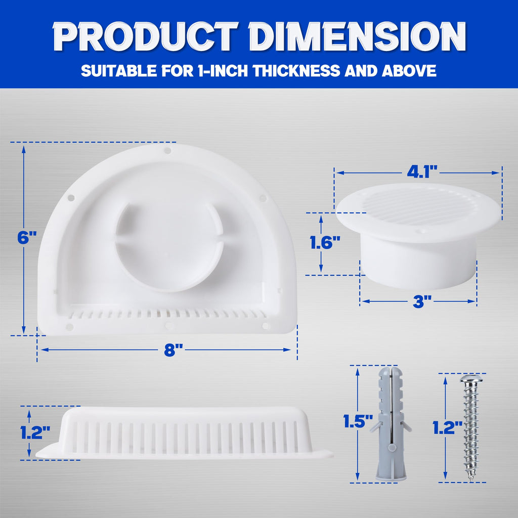RV Vent Covers with Mounting Hardware Y829