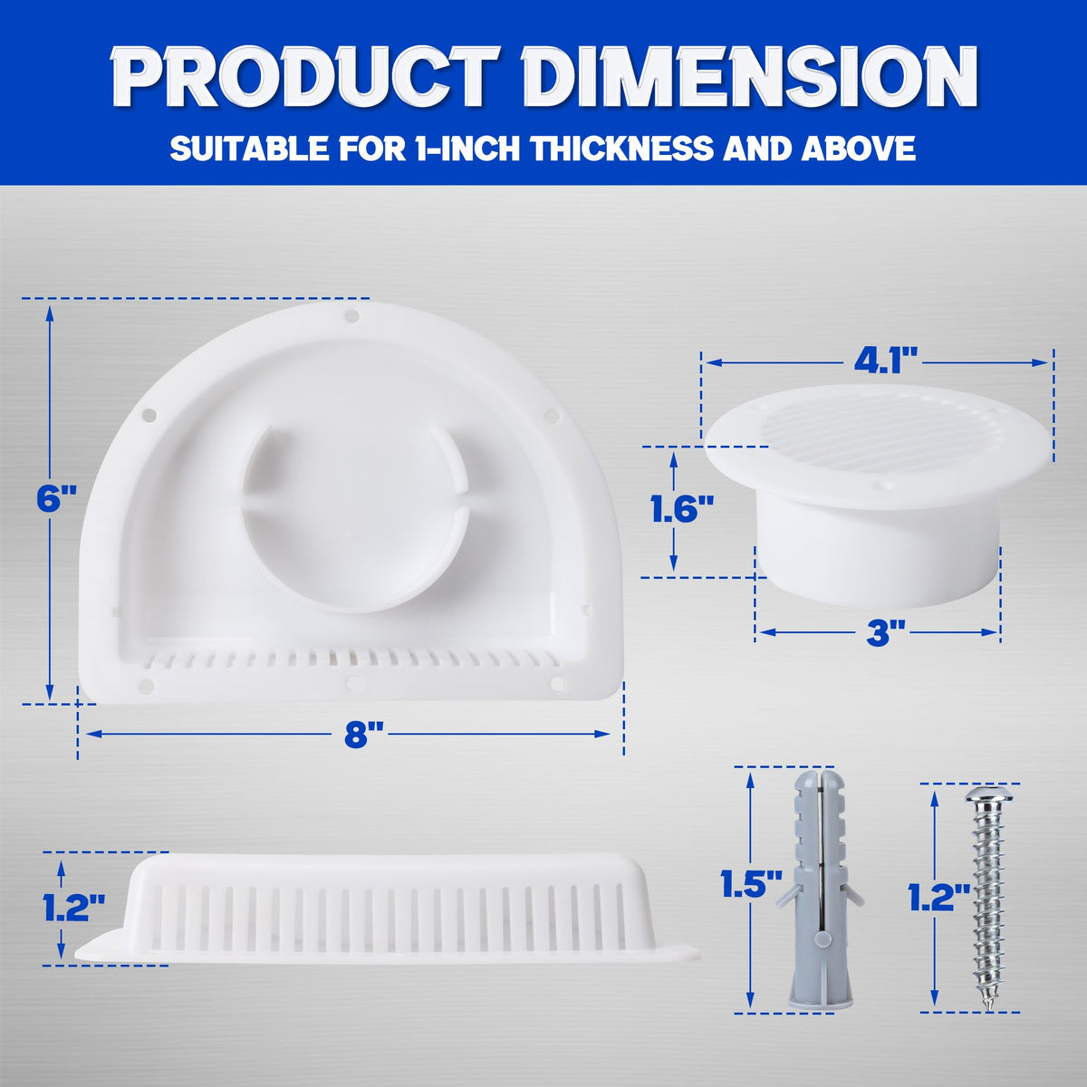 RV Vent Covers with Mounting Hardware Y829