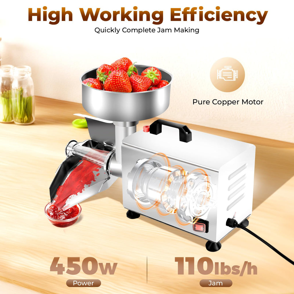 110V 450W Stainless Steel Electric Tomato Strainer S855