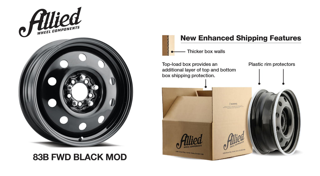 Black 16X6" 5X100 & 5X115 Steel Wheel Q14616