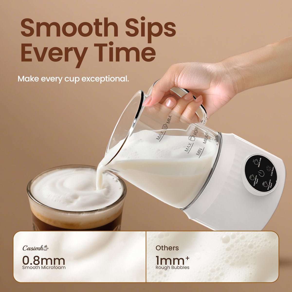 4-in-1 Electric Milk Frother and Steamer 13.52oz S291801