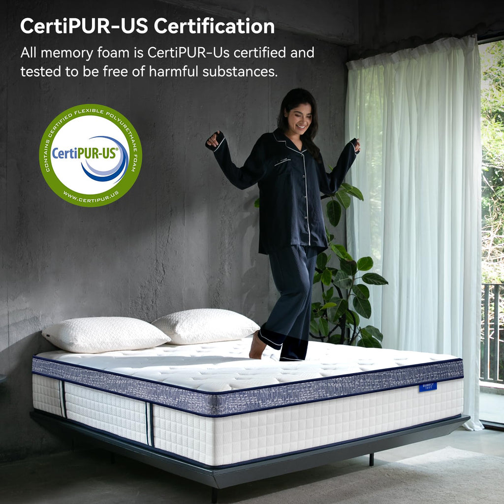 Queen Size 12 Inch Hybrid Memory Foam Mattress S885390