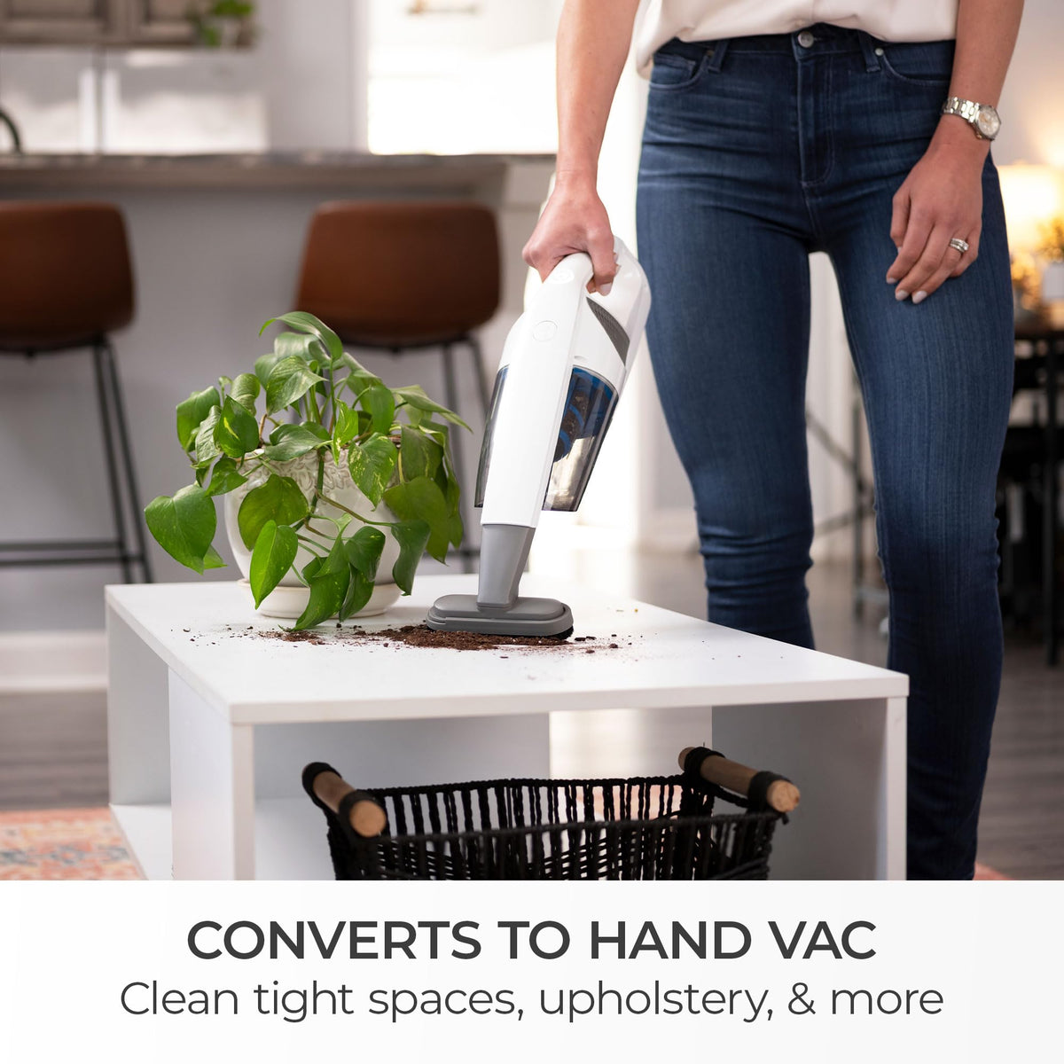 Cordless Stick Vacuum Lightweight Cleaner 2-Speed Suction V514