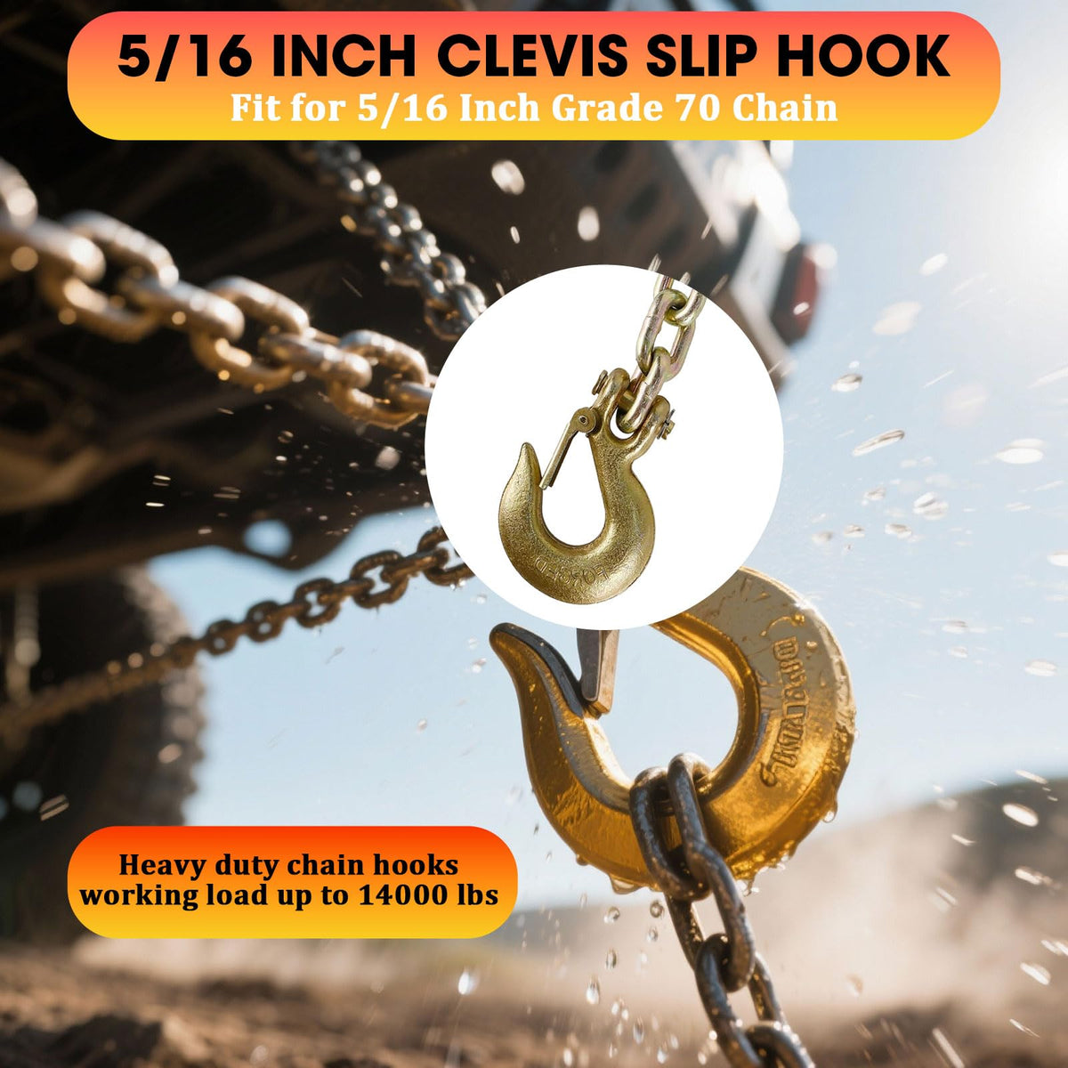 5/16" Clevis Slip Hook with Safety Latch K395
