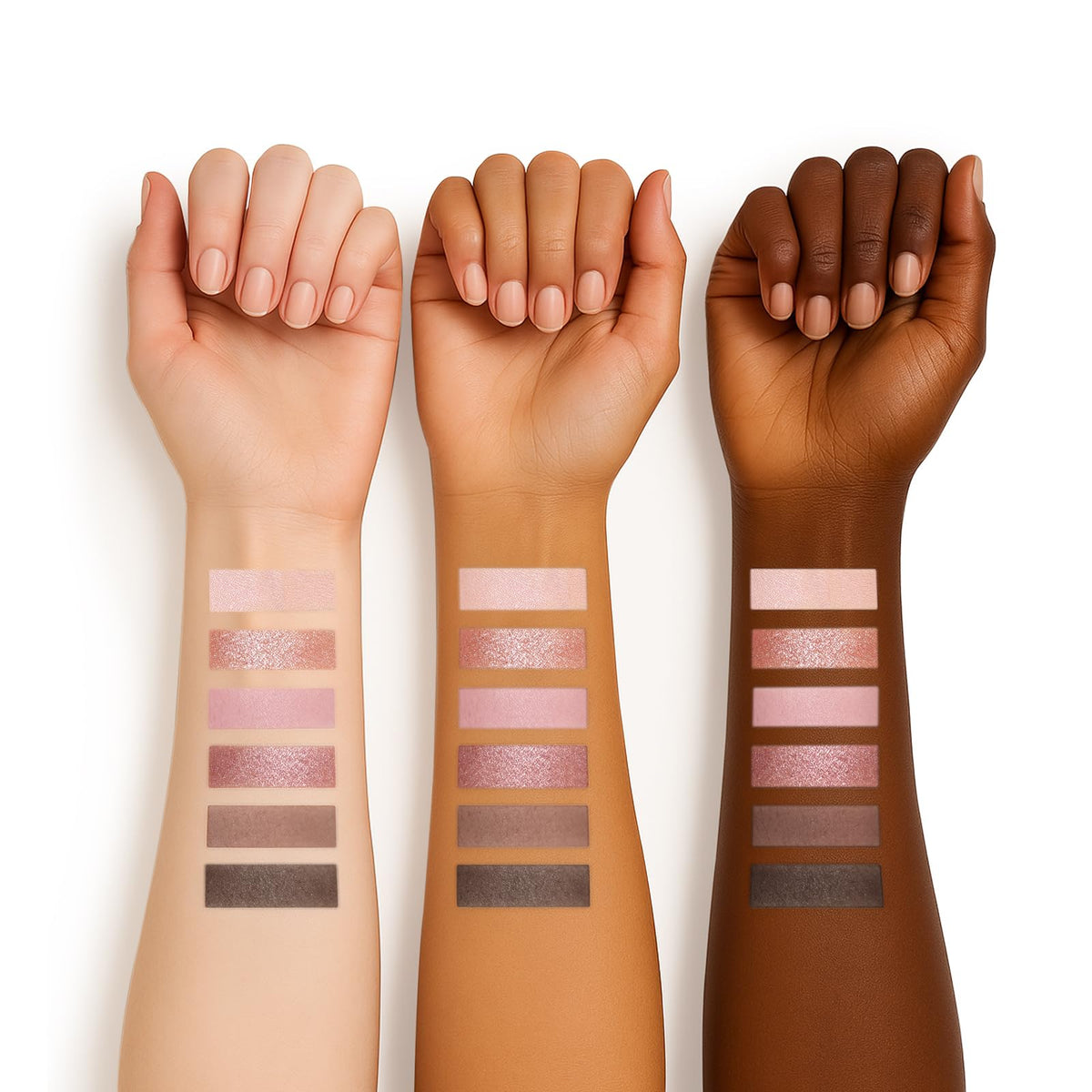 6-Color Matte and Shimmer Eyeshadow Palette with Brush M3493