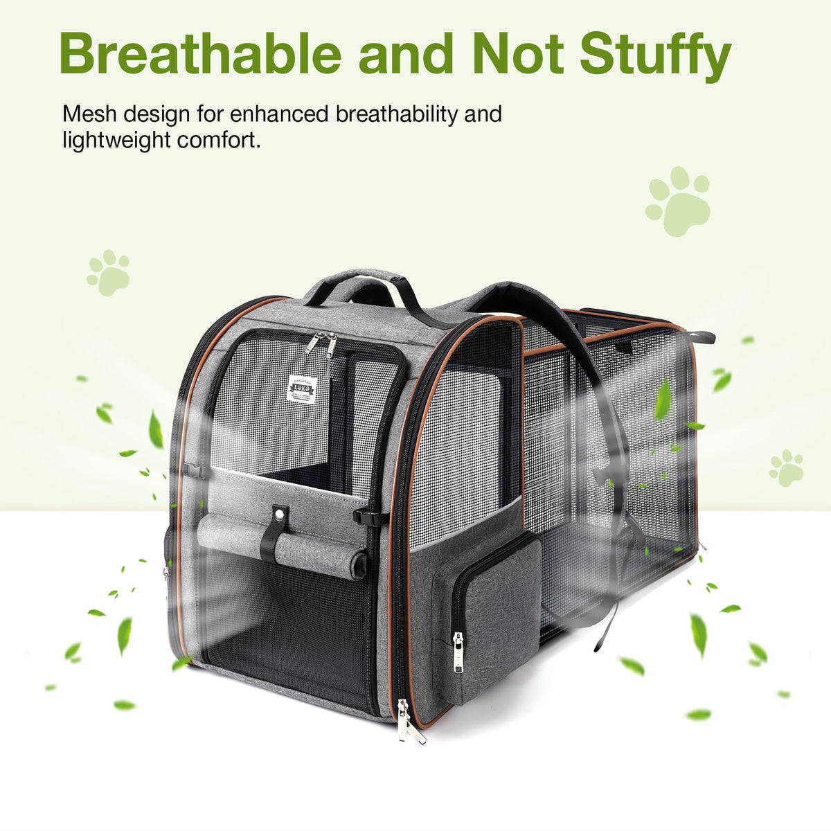 Expandable Cat Carrier Backpack with Sun Shade G8854