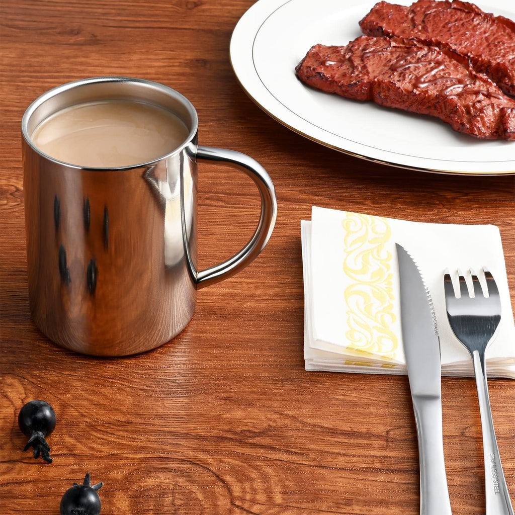400ml Insulated Stainless Steel Coffee Mug Set of 2 B976