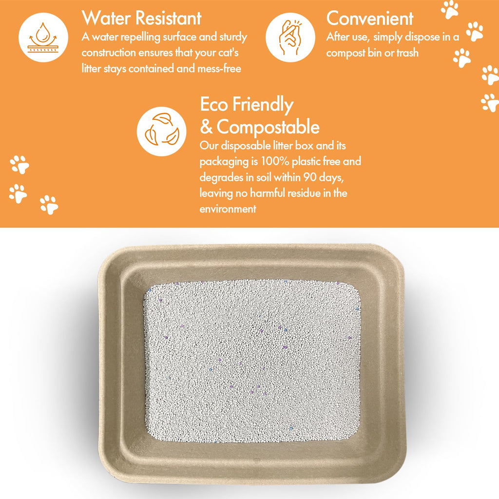 Disposable Litter Boxes Brown Large 6-Pack G147179