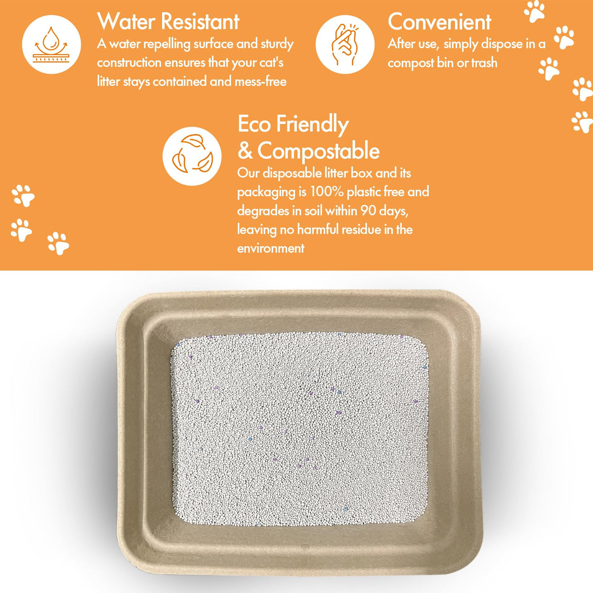 Disposable Litter Boxes Brown Large 6-Pack G147179
