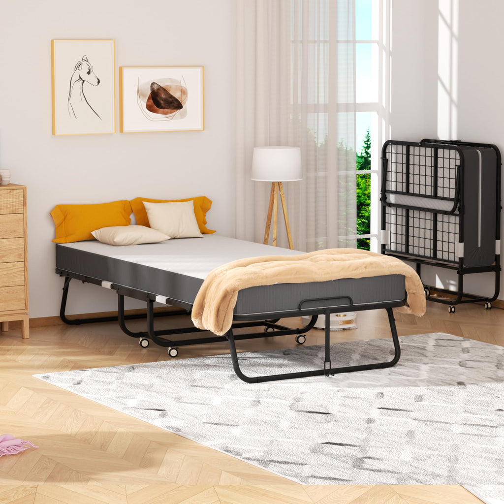 Folding Bed with Mattress Twin 75" x 38" L6697