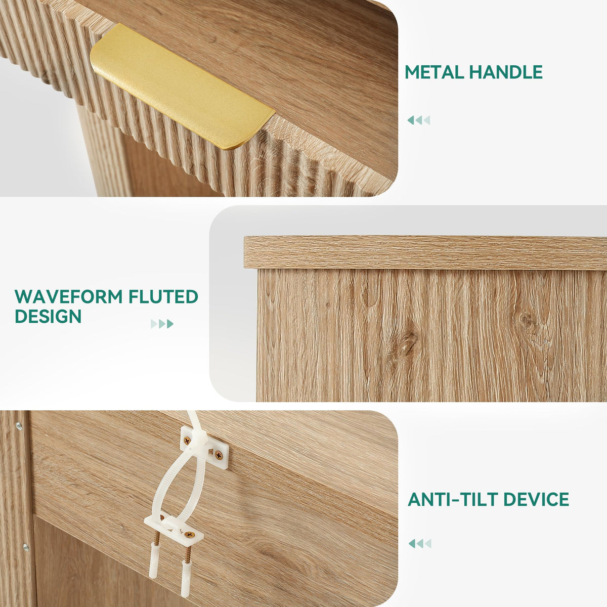47.2" Oak Console Table with 2 Drawers & Shelf A21144