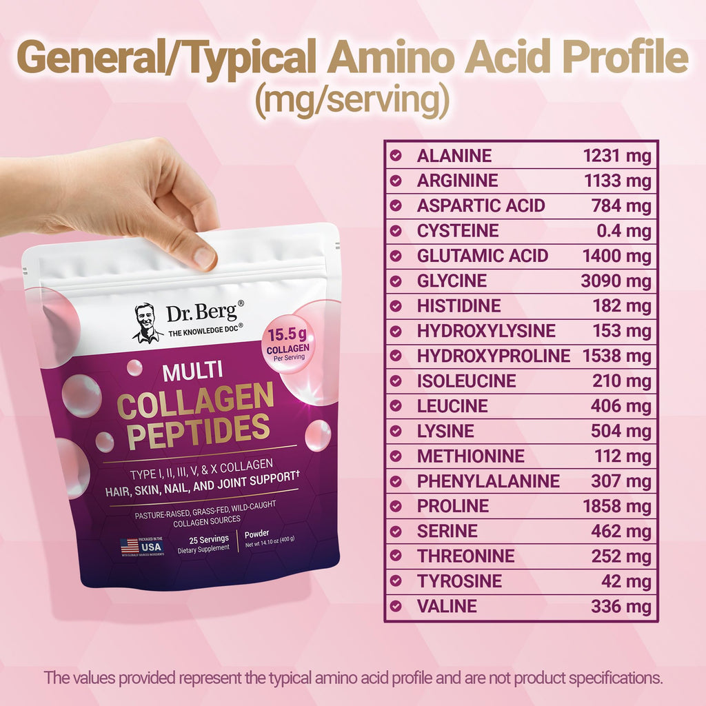 Unflavored Multi Collagen Peptides Powder 25 Servings G734