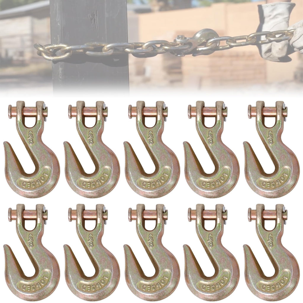 3/8" Grade 70 Clevis Grab Hooks, 10 Pack M5383