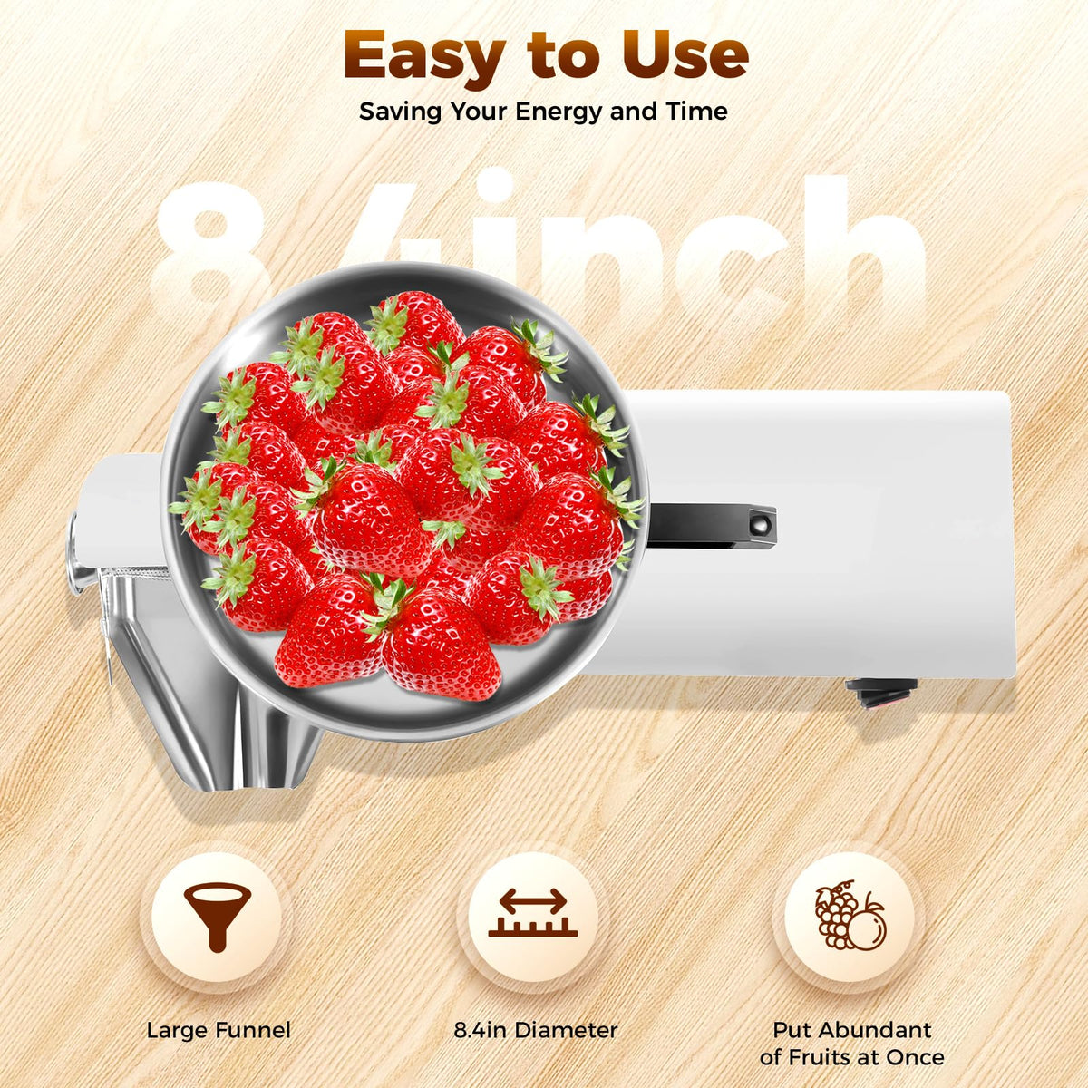 110V 450W Stainless Steel Electric Tomato Strainer S855
