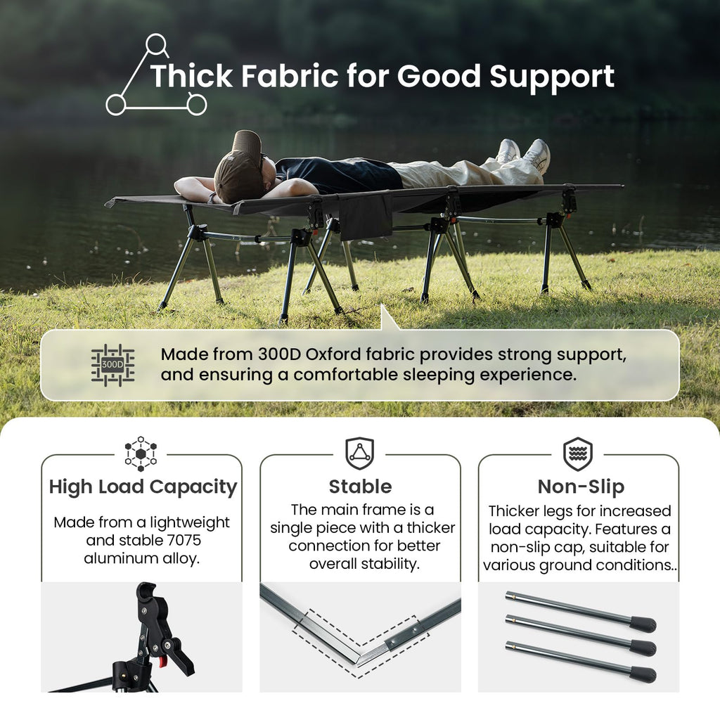 Height Adjustable Folding Camping Cot D263269